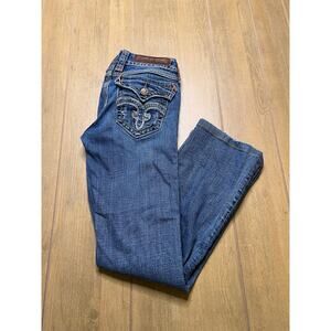 Y2K Rock Revival Women’s Debbie Bootcut Jean Size 28 flare boho western